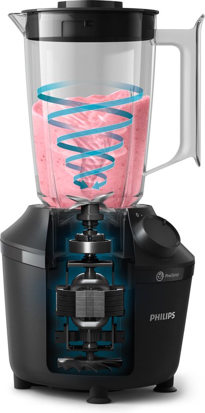 "Philips 3000 series HR2041/41 - Blender - Zwart" kan worden herschreven als "Philips 3000-serie HR2041/41 Blender - Zwart". 
De Engelse productnaam is "Philips 3000 Series HR2041/41 Blender Black".
