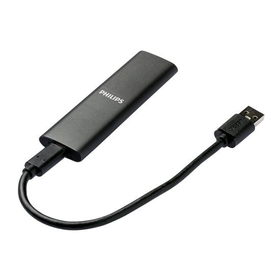 "Philips Portable External SSD 2TB - Ultra Speed USB-C & USB A 3.2 - Read Speed 550MB/s - Write Speed 520MB/s - Compatible with Windows, Mac, Android, and Game Consoles"
Product Name in English: Philips Portable External SSD 2TB