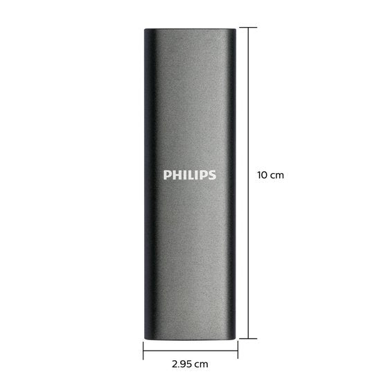 "Philips Portable SSD 1TB - SATA Ultra Speed USB-C - USB 3.2 - Read up to 540MB/s" can be rewritten as: "Philips Portable SSD 1TB with SATA Ultra Speed USB-C & USB 3.2 - Read speeds up to 540MB/s."
The English product name without punctuation marks would be: Philips Portable SSD 1TB SATA Ultra Speed USB-C USB 3.2.