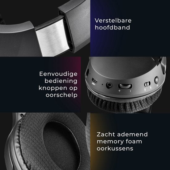 Phreeze GH-W Wireless Gaming Headset with Microphone - 2.4 GHz Wireless USB-C and USB-A - For PS4/PS5/XBOX/NINTENDO SWITCH - Over Ear Headphones with RGB Lighting - 15 Hours Playtime - Game Headset - Suitable for FPS Shooters and RPG
Phreeze GH-W Wireless Gaming Headset