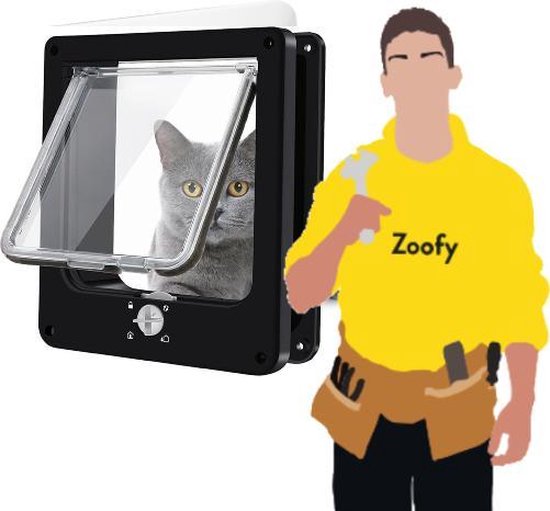 Cat Flap Installation by Zoofy & bol.com - Next Day Appointment - Not for Glass Doors
