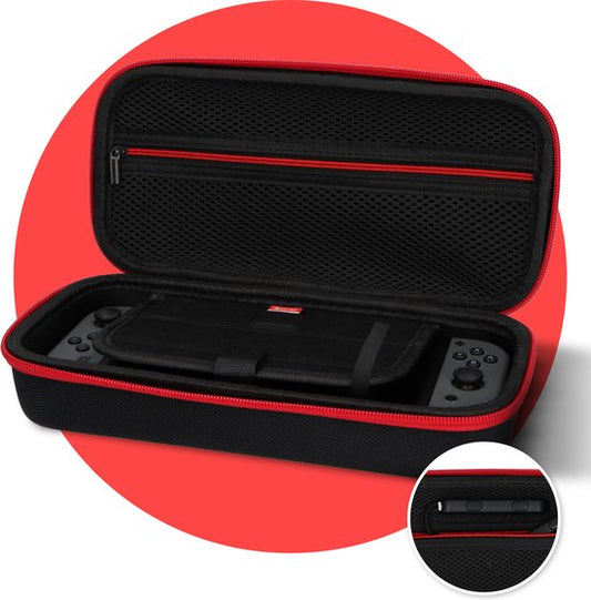"Zwarte Beschermhoes voor Nintendo Switch & OLED - Console & Accessoires - Playcorner XL Case"
Productnaam in het Engels: "Black Protective Case for Nintendo Switch & OLED - Console & Accessories - Playcorner XL Case"