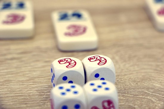 "Dobbelspel met Regenwormen"
"Worm Dice Game"