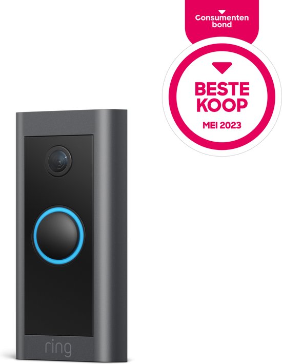 "Bedrade Ring Video Deurbel - Slimme Deurbel - Zwart"
"Ring Video Doorbell Wired"