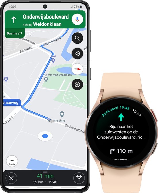 Samsung Galaxy Watch4 - Smartwatch voor dames en heren - 40mm - Roze goud
Samsung Galaxy Watch4 Smartwatch for ladies and gentlemen 40mm Pink gold