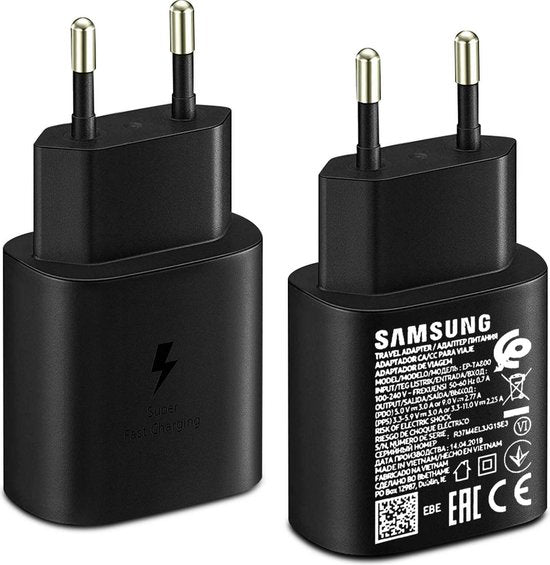 Samsung Universal USB-C Fast Charger 25W - Black - Includes Cable