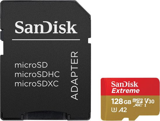 Sandisk Extreme MicroSDXC 128GB - 190/90 mb/s - A2 - V30 - SDA - Rescue Pro DL 1Y - Inclusief SD Adapter
Sandisk Extreme MicroSDXC 128GB - 190/90 mb/s - A2 - V30 - SDA - Rescue Pro DL 1Y - Including SD Adapter
Sandisk Extreme MicroSDXC 128GB 190 90 mb s A2 V30 SDA Rescue Pro DL 1Y Including SD Adapter
