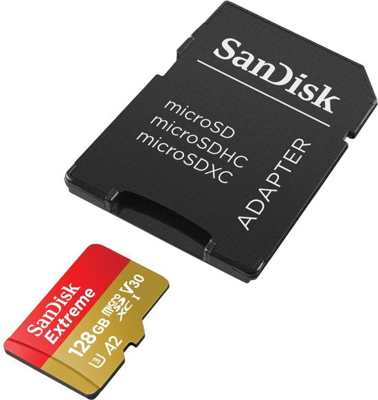 Sandisk Extreme MicroSDXC 128GB - 190/90 mb/s - A2 - V30 - SDA - Rescue Pro DL 1Y - Inclusief SD Adapter
Sandisk Extreme MicroSDXC 128GB - 190/90 mb/s - A2 - V30 - SDA - Rescue Pro DL 1Y - Including SD Adapter
Sandisk Extreme MicroSDXC 128GB 190 90 mb s A2 V30 SDA Rescue Pro DL 1Y Including SD Adapter