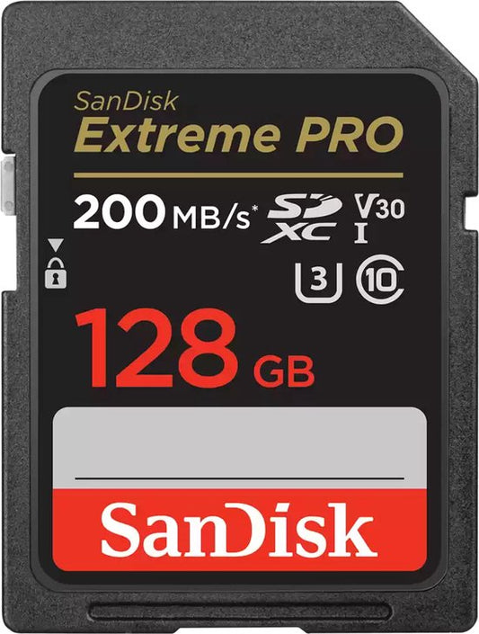 SanDisk Extreme Pro SDXC - 128GB 200/90 mb/s - V30
SanDisk Extreme Pro SDXC 128GB 200/90 mb/s V30