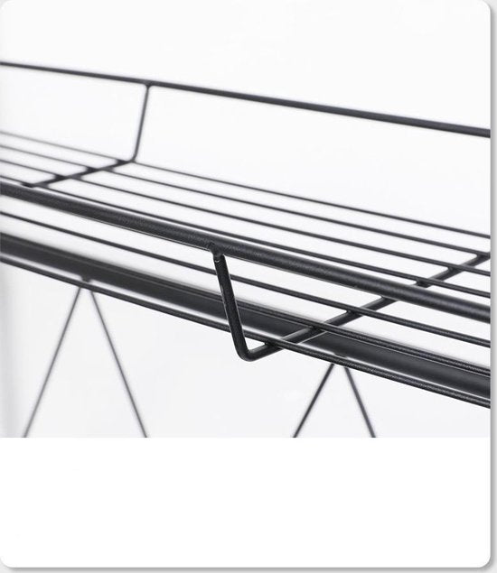 Sleek Black Metal Laundry Shelf & Bathroom Cabinet - Sens Design