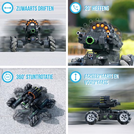 "Bestuurbare RC Armor Auto voor Binnen en Buiten - Geschikt voor Volwassenen en Kinderen - Perfect Kerstcadeau"
Productnaam in het Engels: "RC Armor Car"