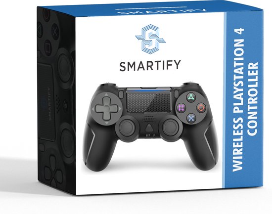 Smartify Controller V2 - Draadloos - Zwart - Geschikt voor PS4
Smartify Controller V2 - Wireless - Black - Compatible with PS4