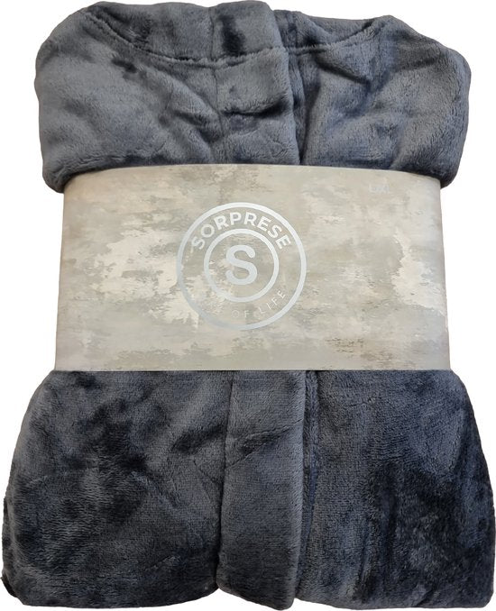 Luxurious Ultra-Soft Microfiber Bathrobe - Unisex L/XL - Charcoal Gray - Warm & Cozy - Perfect for Spa & Sauna - Oeko-Tex Certified - Ideal Gift