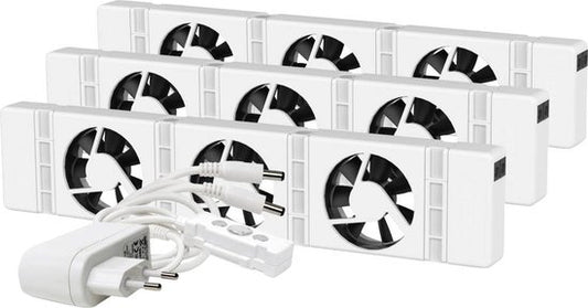 "SpeedComfort Radiator Ventilator Trio Set - Geschikt voor alle radiatoren & Eenvoudig te installeren - Bespaar energie met een betere warmteverdeling"
Productnaam in het Engels: SpeedComfort Radiator Fan Trio Set