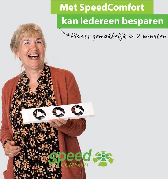 "SpeedComfort Radiator Ventilator Trio Set - Geschikt voor alle radiatoren & Eenvoudig te installeren - Bespaar energie met een betere warmteverdeling"
Productnaam in het Engels: SpeedComfort Radiator Fan Trio Set
