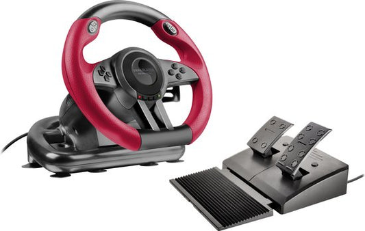 "Speedlink TRAILBLAZER Racestuur en Pedalen - Compatibel met PS3, PS4, Xbox, Nintendo Switch en PC - Zwart"
"Speedlink TRAILBLAZER Racing Wheel and Pedals - Compatible with PS3, PS4, Xbox, Nintendo Switch, and PC - Black"
