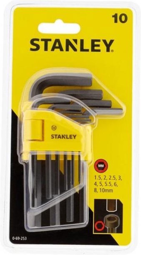 STANLEY 10-Piece Hex Key Set - Precision Tools for 1.5 to 10 mm