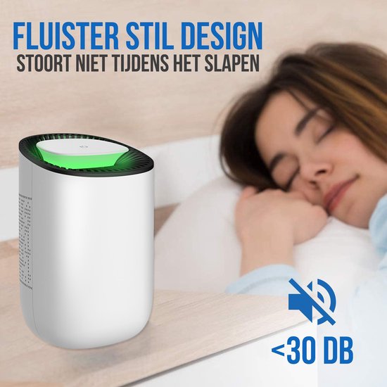 Stille Strex Luchtontvochtiger - 600ml/dag - Voor Huis, Slaapkamer & Kantoor
English product name: Quiet Strex Dehumidifier