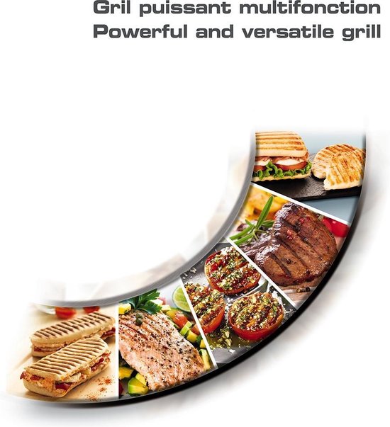 Tefal GC241D12 Contactgrill met Anti-aanbaklaag - 2000W - Zwart
Tefal GC241D12 Contact Grill with Non-stick Coating - 2000W - Black