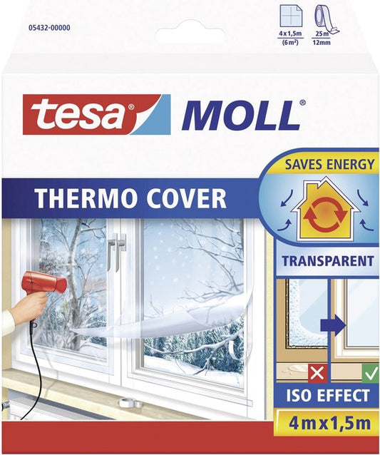 "Tesa Tesamoll Thermo Cover PE Window Insulation Film - 4 x 1.5 meters"
Product Name in English: Tesa Tesamoll Thermo Cover PE Window Insulation Film