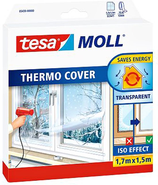Tesa Thermo Cover Isolatiefolie - 1.7m x 1.5m
English product name: Tesa Thermo Cover Insulation Film