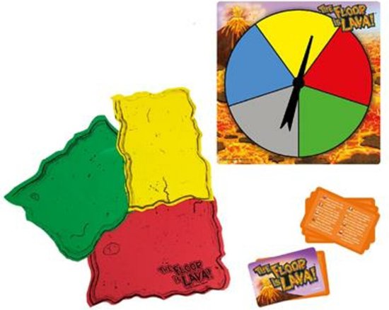 "The Floor is Lava - Actiespel - Kinderspel (ML)" kan worden herschreven als: "The Floor is Lava - Actiespel voor kinderen (ML)".
De Engelse productnaam zonder leestekens eromheen is: "The Floor is Lava - Action Game - Children's Game (ML)".