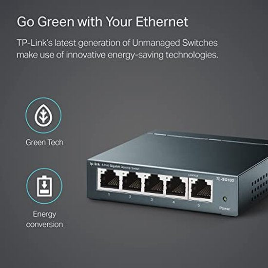 "TP-Link TL-SG105 - Netwerk Switch" kan worden herschreven als "TP-Link TL-SG105 Ethernet Switch - 5 Poorten".
De Engelse productnaam zonder leestekens is "TPLink TLSG105 Ethernet Switch 5 Port".