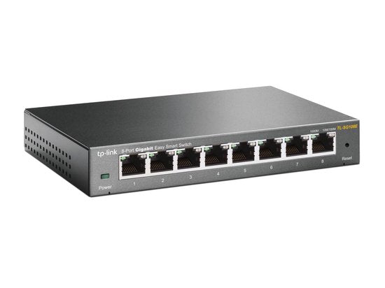 "TP-Link TL-SG108E - Smart Managed Network Switch - 8 Ports"
Productnaam in het Engels: "TP-Link TL-SG108E"