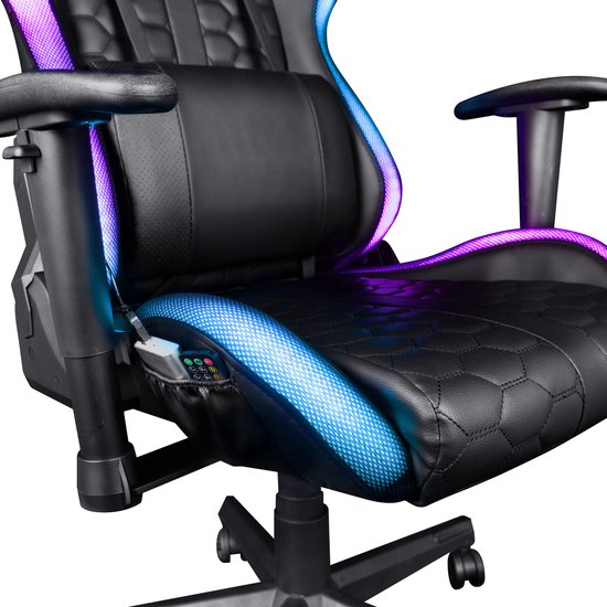 Trust GXT 716 Rizza Gaming Stoel met RGB Verlichting - Zwart
Trust GXT 716 Rizza Gaming Chair with RGB Lighting - Black