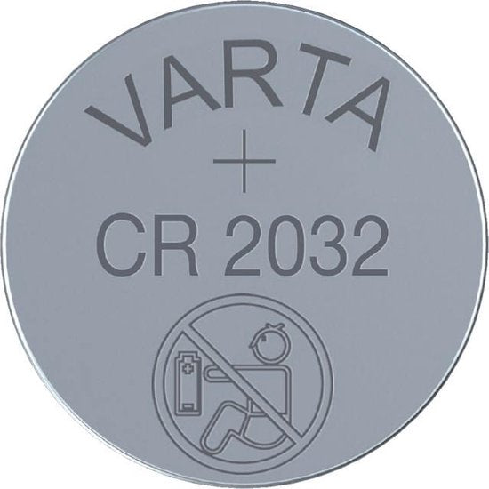 "Set van 5 Varta CR2032 batterijen" 
"Varta CR2032 - 5 pieces"