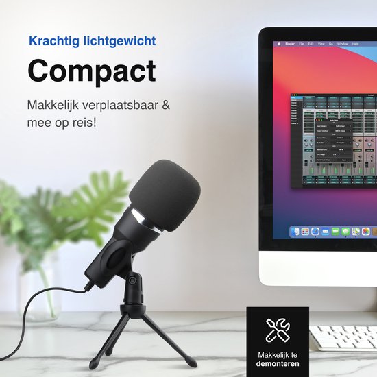 "Vivid Green USB Microfoon met Standaard - Gaming en Podcast - Voor PC en Console - Inclusief Plopkap - Zwart"
"Vivid Green USB Microphone with Stand - Gaming and Podcast - For PC and Console - Includes Pop Filter - Black"