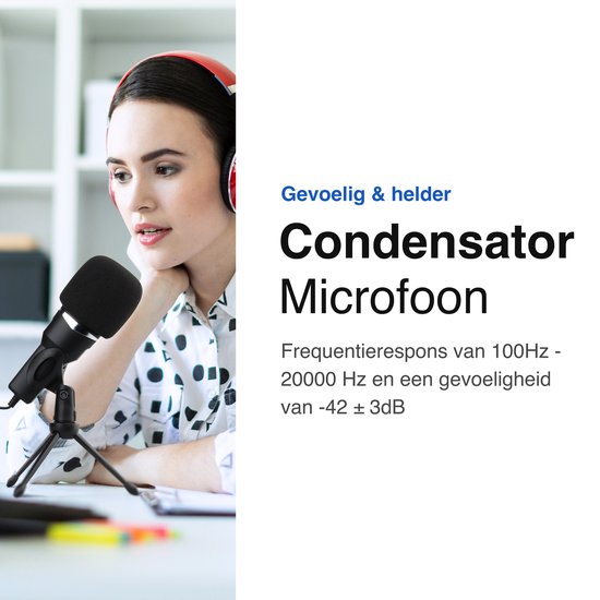 "Vivid Green USB Microfoon met Standaard - Gaming en Podcast - Voor PC en Console - Inclusief Plopkap - Zwart"
"Vivid Green USB Microphone with Stand - Gaming and Podcast - For PC and Console - Includes Pop Filter - Black"