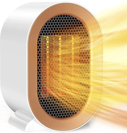 Vulpes Goods® Tech Electric Heater Pro - Indoor Electric Heating - Fan Heater - Ceramic Heater - 2 Modes - 1200W - LED Indicator - White - Incl. Cleaning Cloth & E-Book
Electric Heater Pro