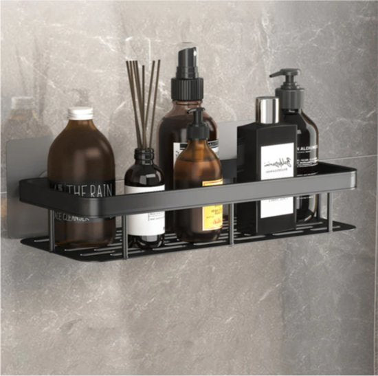 "Zwart Wandrek - Set van 2 - Doucherek zonder boren - Wandrekje zonder boren"
"Black Wall Shelf - Set of 2 - Drill-Free Shower Shelf - Drill-Free Wall Shelf"