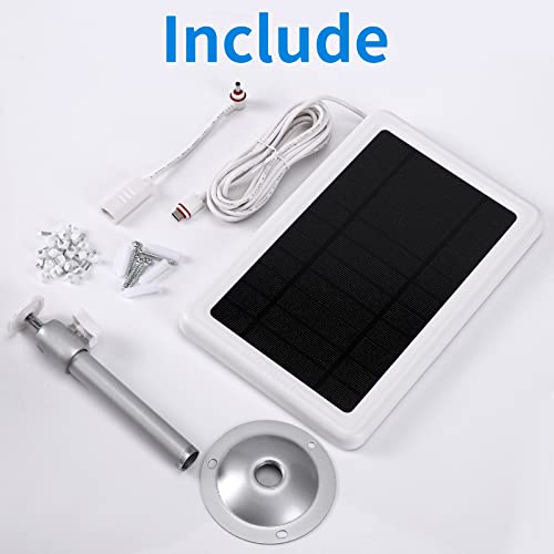 Ring Camera Solar Panel, Solar Battery Charger, Power for Ring Spotlight Cam Plus/Pro, Ring Stick Up Cam, Type C and DC Plug Adapter, 5.5V 4.5W Fast Charging(1Pack)