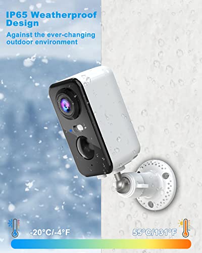 Wireless Cameras for Home Security Outdoor, 2K Color Night Vision Battery Powered WiFi Security Camera Spotlight/Siren Motion Detection 2-Way Talk Waterproof Cloud Storage Outdoor Camera Wireless 2PCS