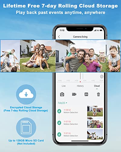 Wireless Cameras for Home Security Outdoor, 2K Color Night Vision Battery Powered WiFi Security Camera Spotlight/Siren Motion Detection 2-Way Talk Waterproof Cloud Storage Outdoor Camera Wireless 2PCS