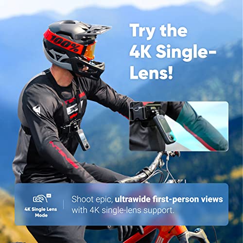 Insta360 X3 with Official Sticker Set - Waterproof 360 Action Camera with 1/2" 48MP Sensors, 5.7K 360 Active HDR Video, 72MP 360 Photo, 4K Single-Lens, Stabilization, 2.29" Touchscreen
