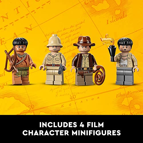 LEGO Indiana Jones Temple of The Golden Idol 77015 Building Project for Adults, Iconic Raiders of The Lost Ark Movie Scene with 4 Minifigures: Indiana Jones, Satipo, & Belloq, Father’s Day Idea
