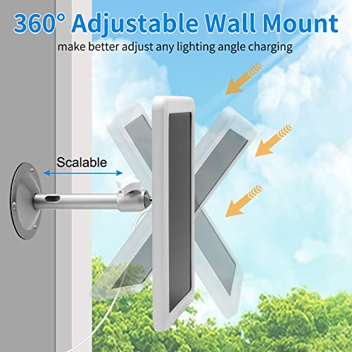 Ring Camera Solar Panel, Solar Battery Charger, Power for Ring Spotlight Cam Plus/Pro, Ring Stick Up Cam, Type C and DC Plug Adapter, 5.5V 4.5W Fast Charging(1Pack)