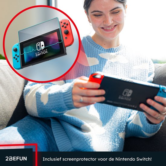 "2BEFUN® Nintendo Switch Case inclusief Screenprotector - Zwart - Geschikt voor Nintendo Switch - Hoes en Accessoires - Cadeau voor mannen en vrouwen"

Productnaam in het Engels: 2BEFUN Nintendo Switch Case