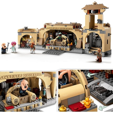 Lego 75326 Star Wars Boba Fett's troonzaal bouwbaar speelgoed met paleizen