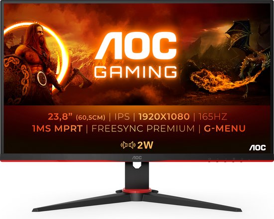 AOC G2 24G2SPAE - Full HD IPS Gaming Monitor - 165Hz - G-Sync Compatible - 24 inch

English product name: AOC G2 24G2SPAE Full HD IPS Gaming Monitor 165Hz G-Sync Compatible 24 inch