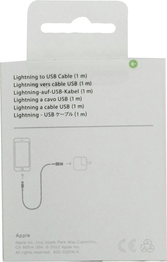 Apple USB cable to lightning - 1 meter