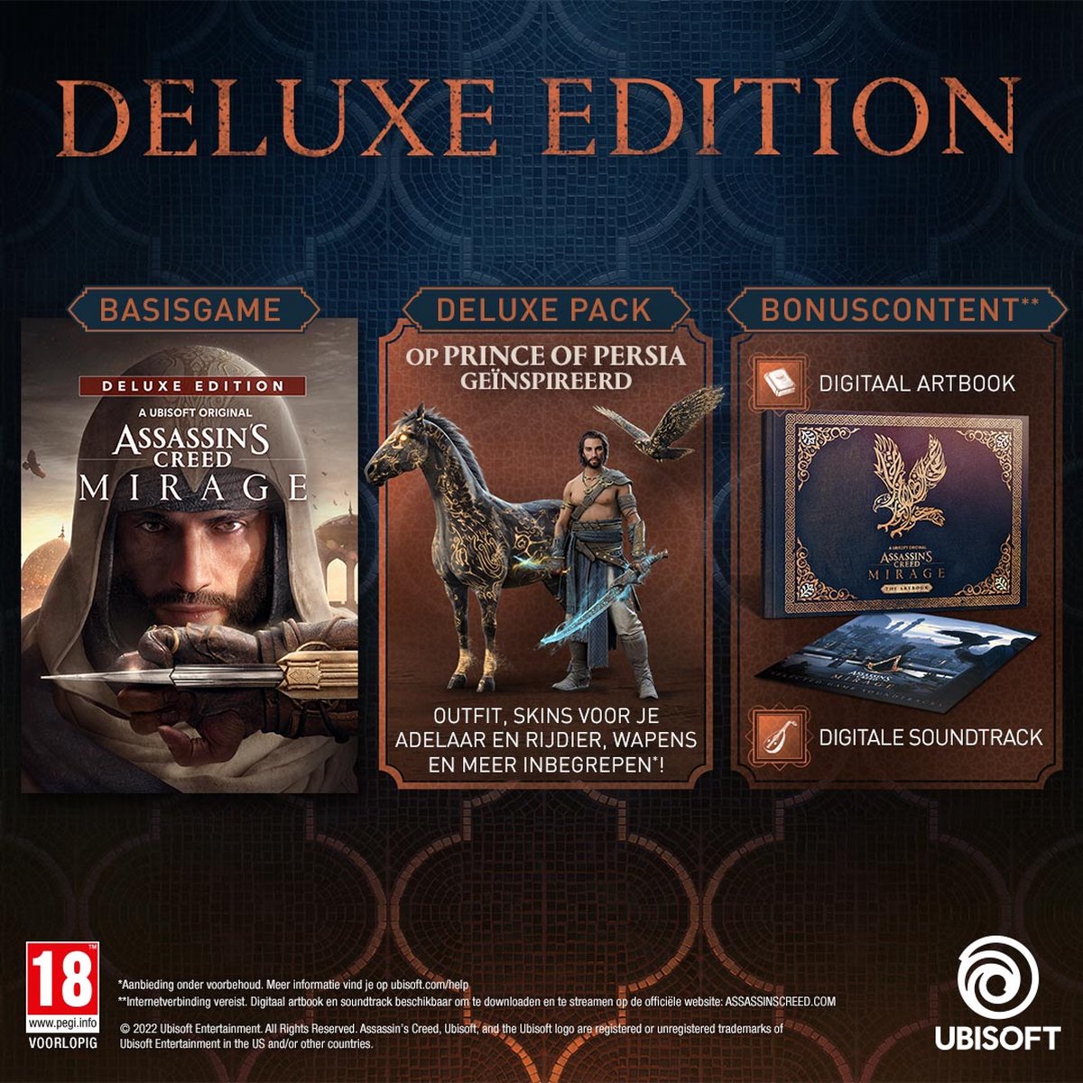 Natuurlijk! Hier is een herschreven versie van de titel in het Engels:

**"Assassin's Creed Mirage Deluxe Edition - Ultimate Gaming Experience for Xbox One & Series X"**

Deze titel benadrukt de exclusiviteit van de Deluxe Edition en de optimale spelervaring op beide Xbox-platformen.
