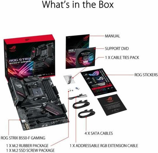 Asus ROG STRIX B550-F GAMING ATX Motherboard - AMD AM4 Socket, High-Performance B550 Chipset