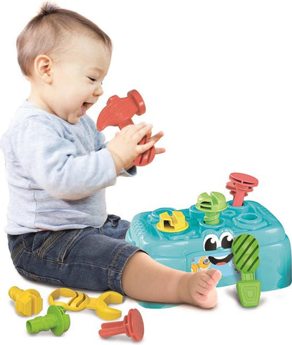 Interactive Baby Workbench - Educational Motor Skills Toy for 1 Year Olds - Mini Activity Table by Clementoni