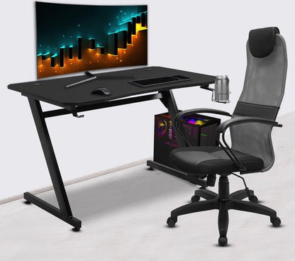 Ultimate Bayt Gaming Desk - Sleek Black Computer Table - 105 x 55 x 75 cm - Perfect for Gamers