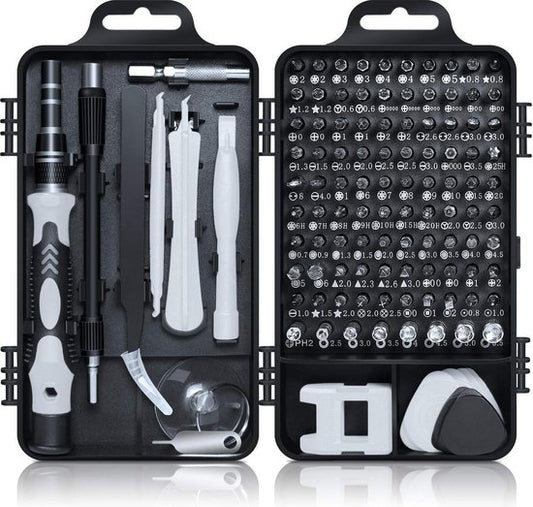 Brute Strength - 117-delige Magnetische Precisie Schroevendraaierset - Gereedschapset met Kleine Schroevendraaiers - Bitset met Torx
Productnaam in het Engels: Brute Strength 117-piece Magnetic Precision Screwdriver Set Tool Kit with Small Screwdrivers and Torx Bits