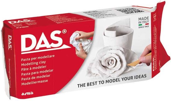 "DAS Creatief Klei Wit 1 Kilo" kan worden herschreven als "1 Kilo DAS Creatief White Clay". De Engelse productnaam is "1 Kilo DAS Creatief White Clay".